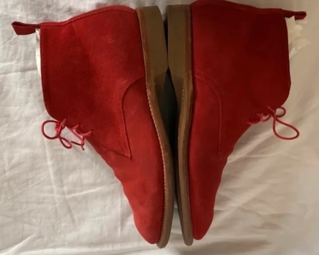 🔥-20%🔥Chaussures Chukka BOWEN daim/cuir bordeaux, Luxe T40 (6.5 UK) – photo 6